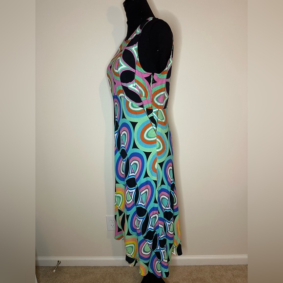 Anthropologie Kenzie Asymmetrical Dress- Groovy Multicolor- Retro Sz 8 NWT #785 - Picture 5 of 12
